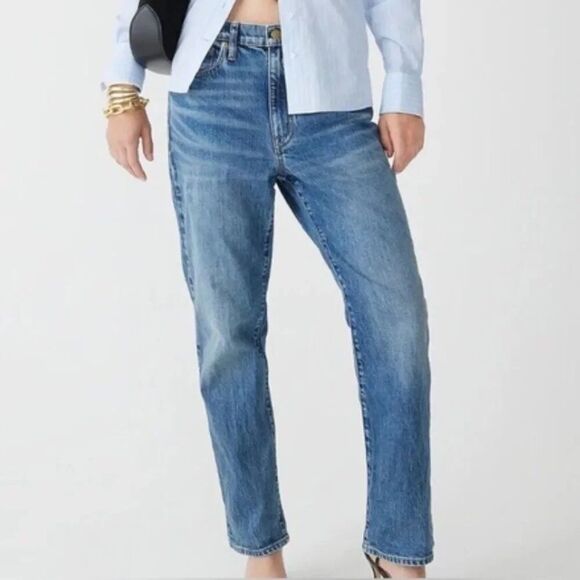 J. Crew Denim - J Crew Slim Boyfriend Jean Size 27 Light Medium Wash Cotton 1% Elastane BK562